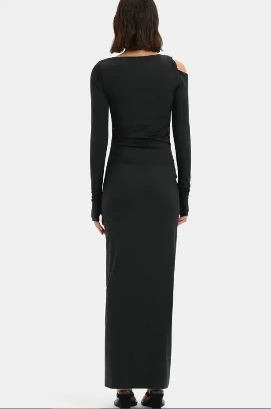 Sir Elm Long Sleeve Midi in Black Size 6 photo 4