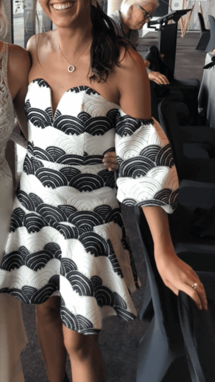 Mossman black and white dress size 6 photo 2