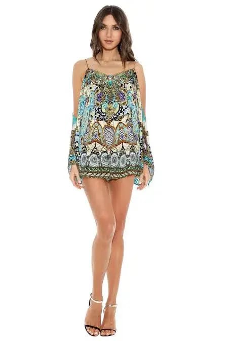 Camilla Meet Me In Casablanca Drop Shoulder Playsuit Size M / AU 12 photo 4