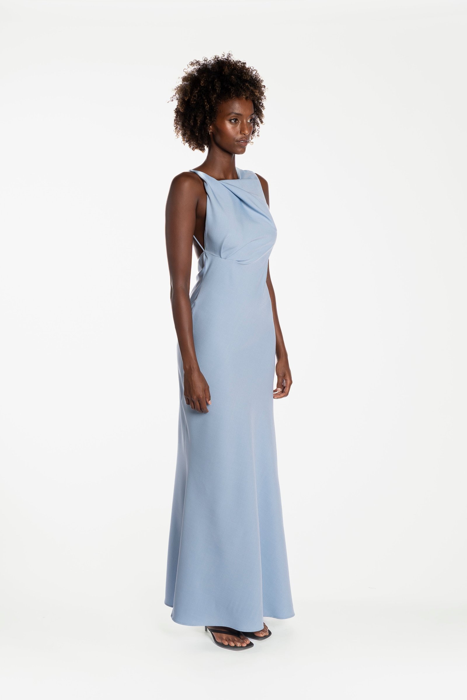 ONE FELL SWOOP KOTA MAXI DRESS - DENIM BLUE photo 6