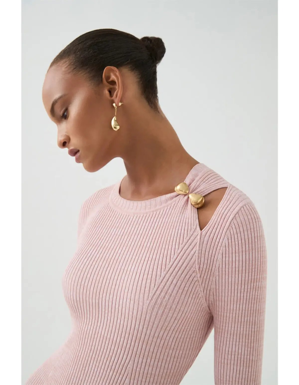Aje Nina Knit Midi Dress Pink Marle Size M / AU 10 photo 5