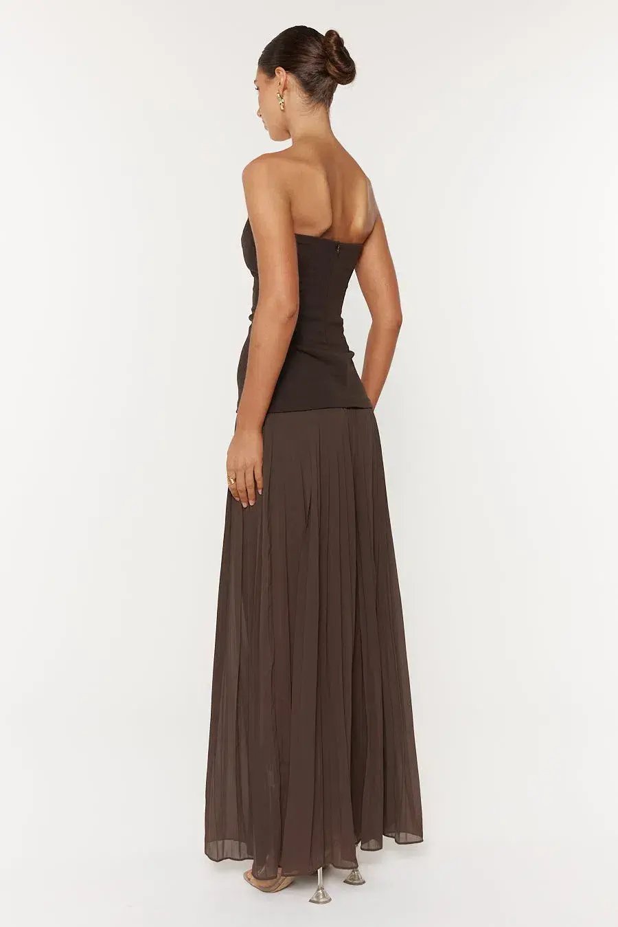 She is Olla Nicolette Maxi Dress Espresso Size 8 photo 5