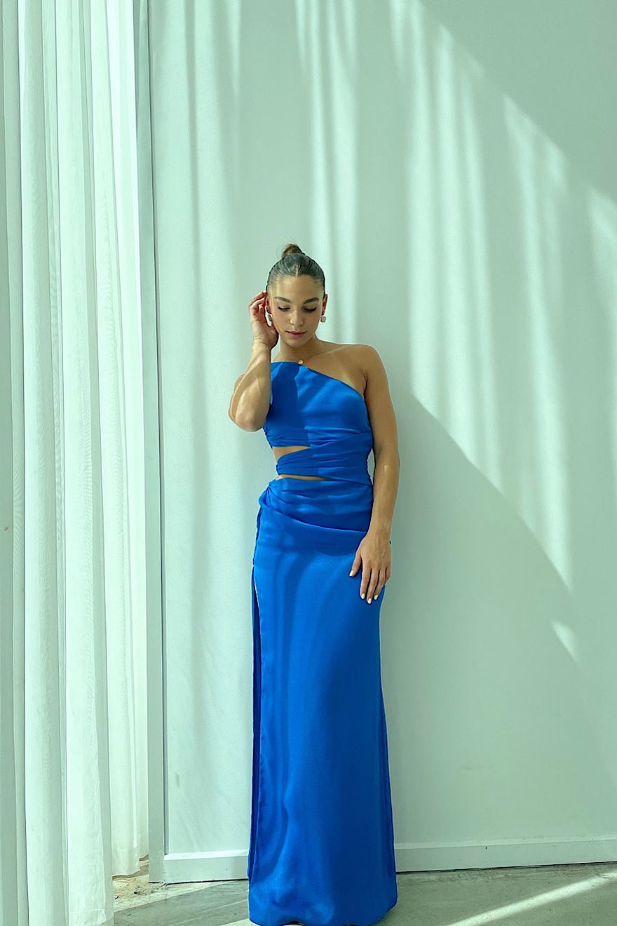 Lexi Aurea Dress In Cobalt Blue photo 4