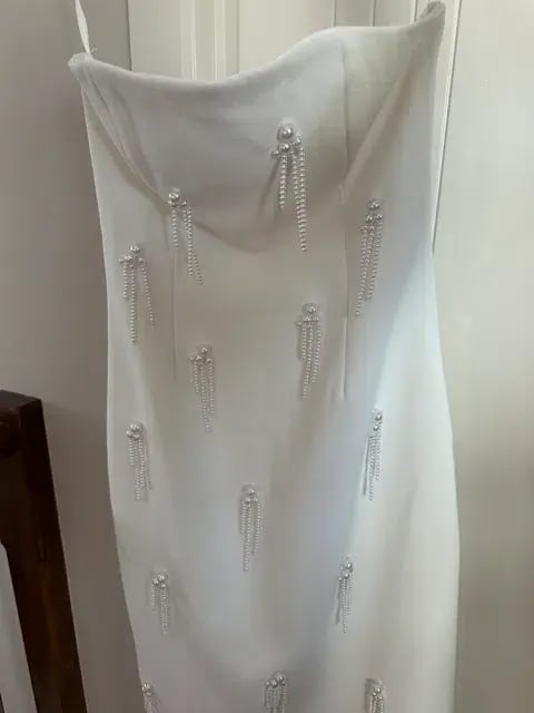 Odd Muse - Ultimate Muse Embellished Midi Dress White Size 8 or S photo 4