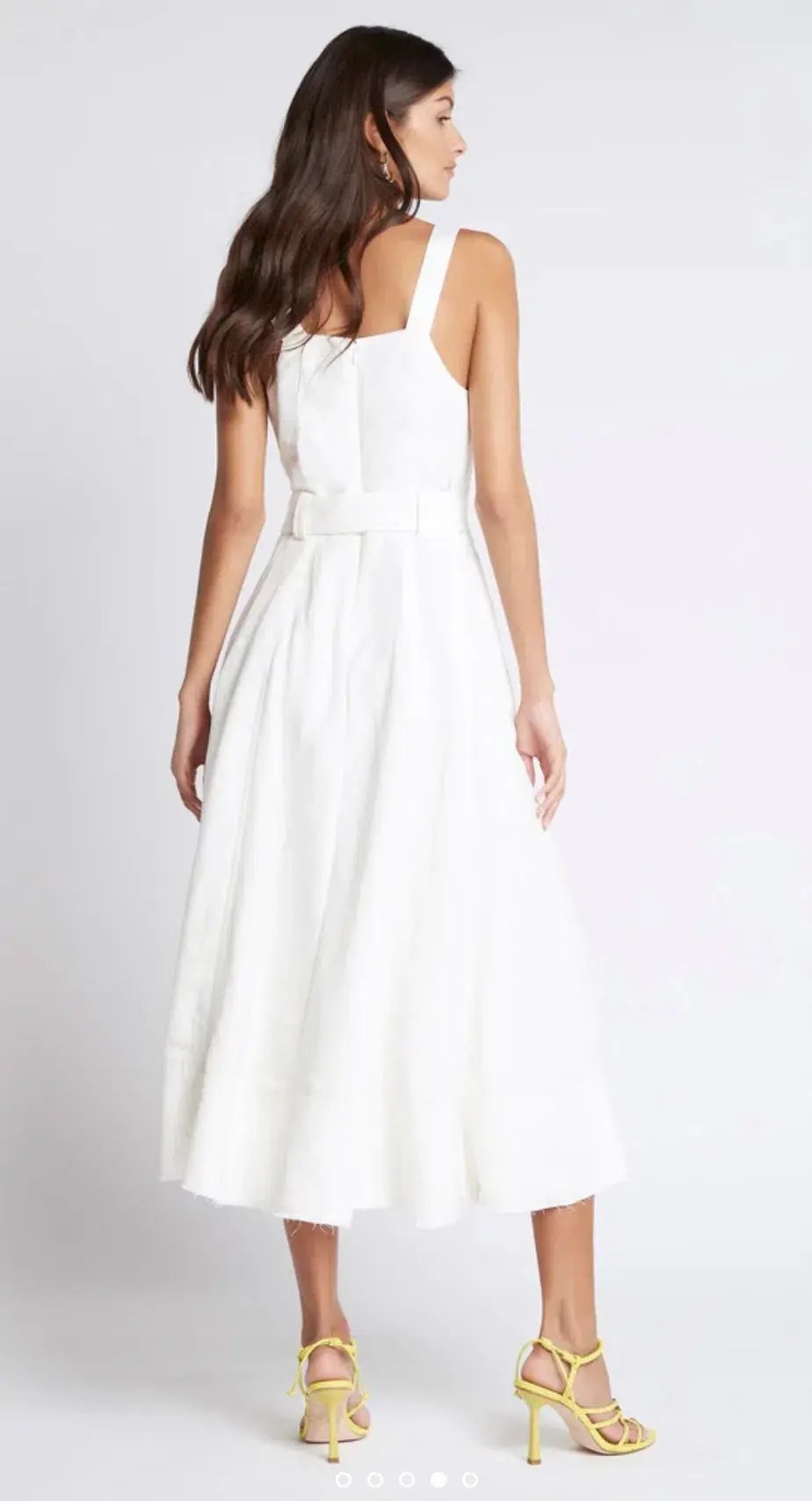 Aje Milos Braided Midi Dress Ivory Size 14 / XL photo 2