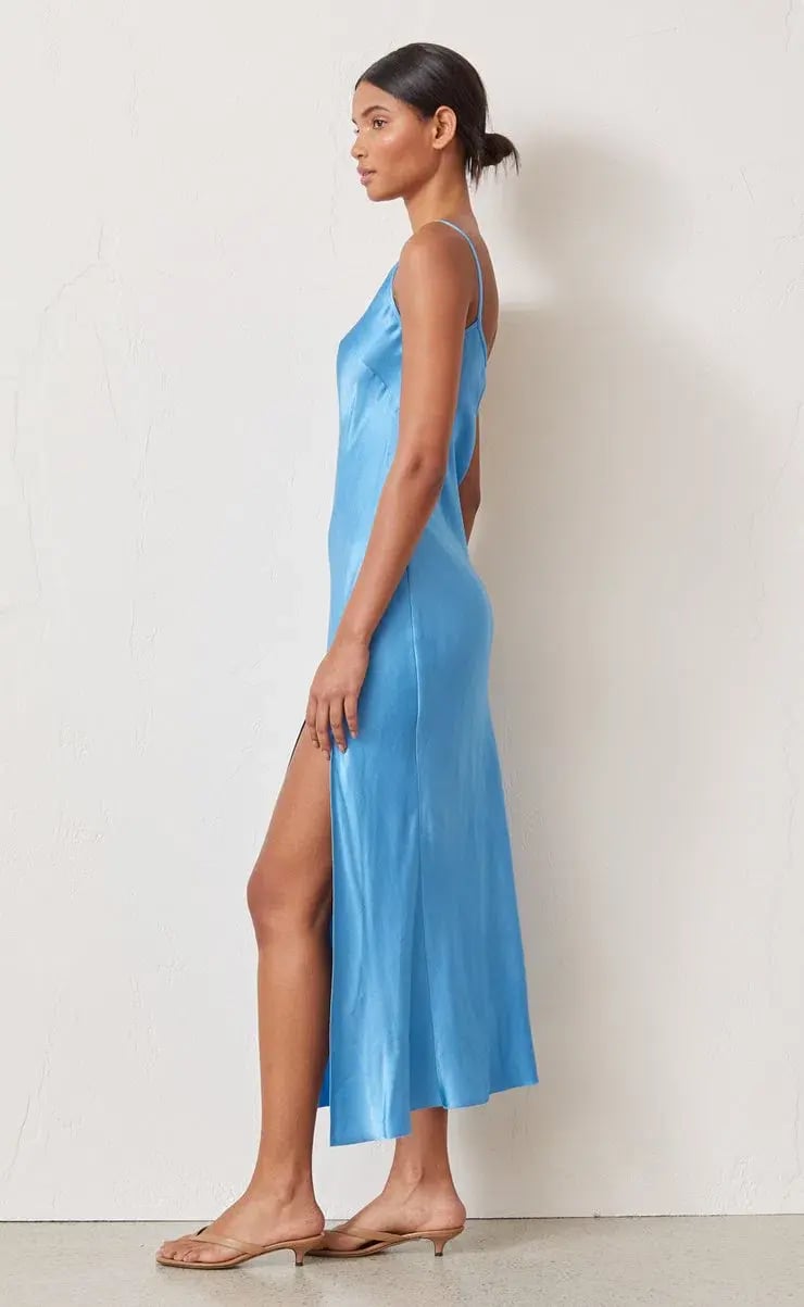 Bec & Bridge Frederic Asym Midi Dress Azure Blue Size 12 photo 4