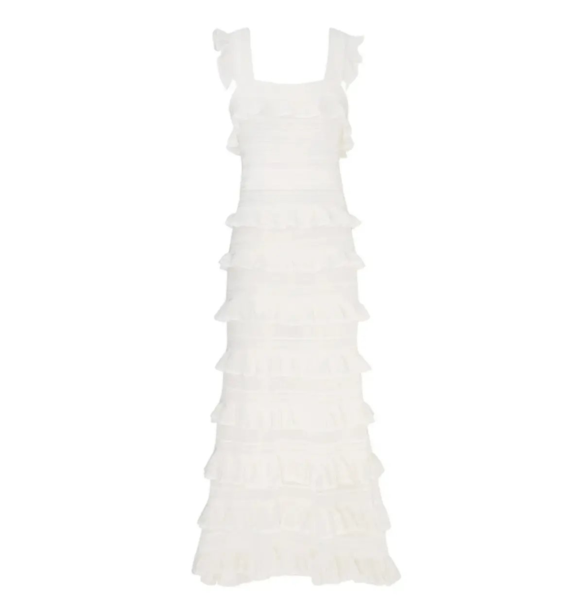 Zimmermann Natura Ruffle Dress in Parchment Size 0 / AU 8 photo 4