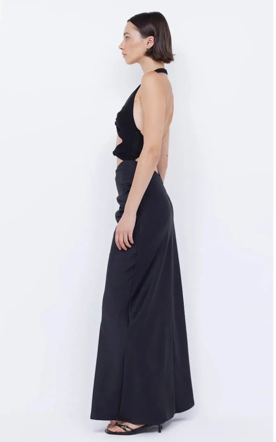 Bec & Bridge Solare Halter Dress Black Size 10 photo 4