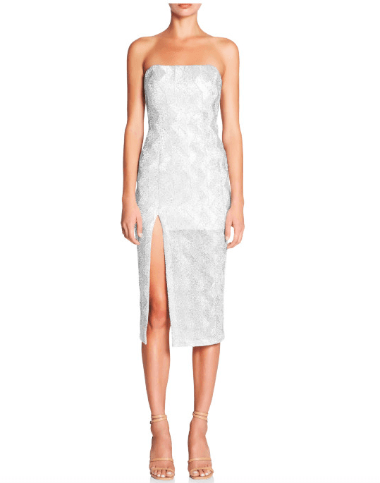 Manning Cartell No Filter Strapless Dress Silver Size 10 photo 3