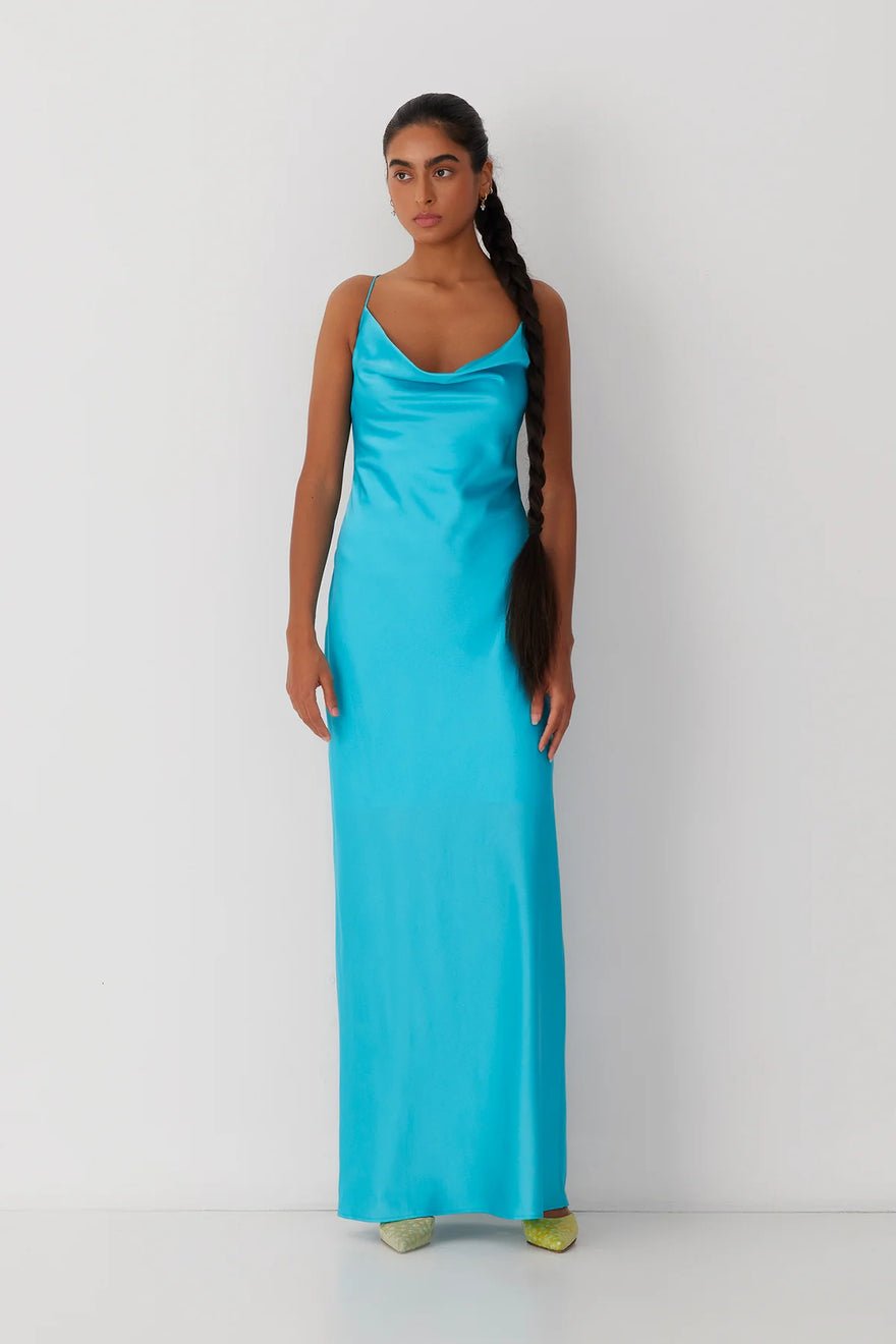 The Wolf Gang Las Lolas Maxi Dress - Aqua photo 4