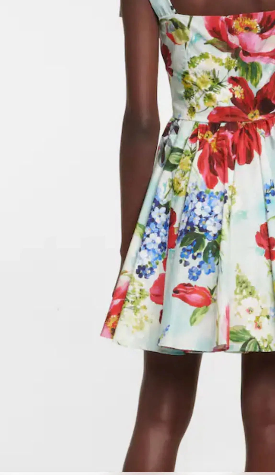 Dolce & Gabbana Cotton Poplin Mini Dress Floral Size 12 photo 6