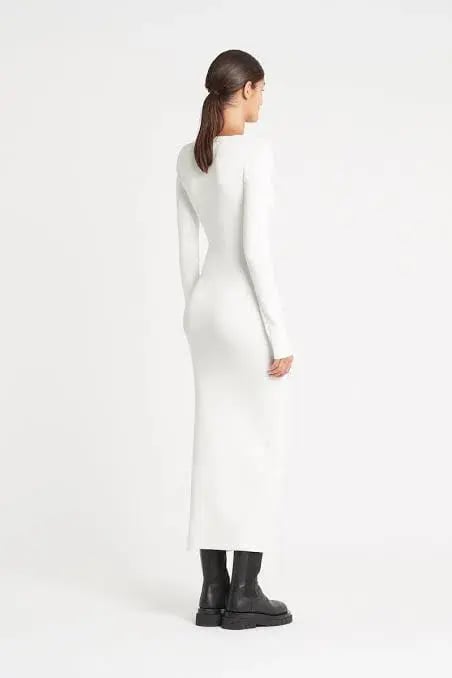 Sir the Label Celena Draped Dress White Size 8 photo 3