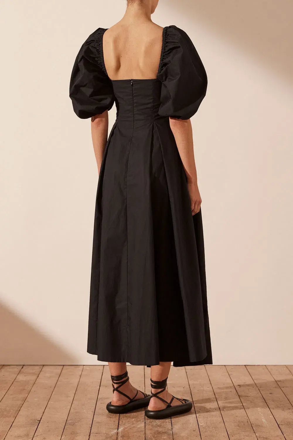 Shona Joy Mareva Midi Dress Black Size AU 12 photo 5