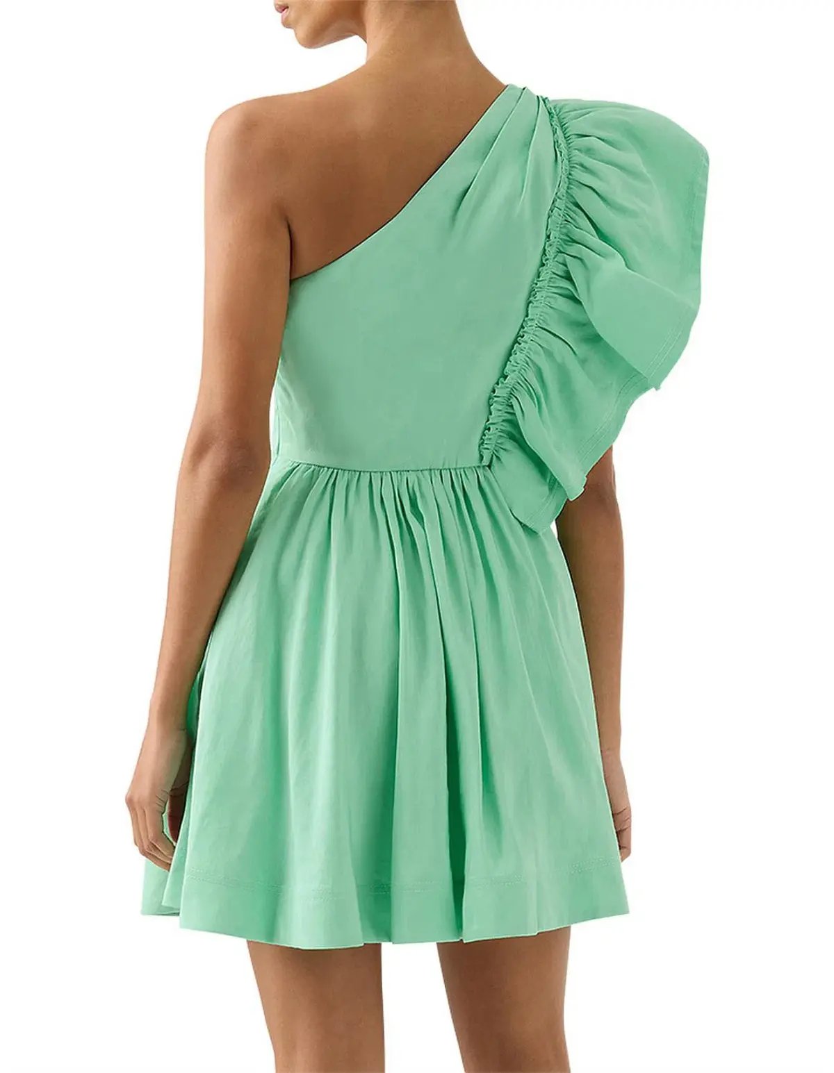 Aje Bonjour Asymetrical Mini Dress Mint Green Size 6 photo 3