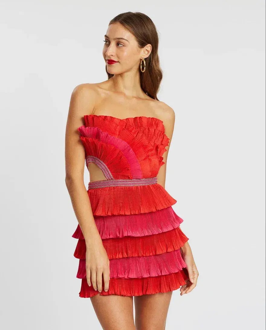 Eliya the Label Maryanne Mini Dress Red and Pink Size XS/Au 6 photo 2