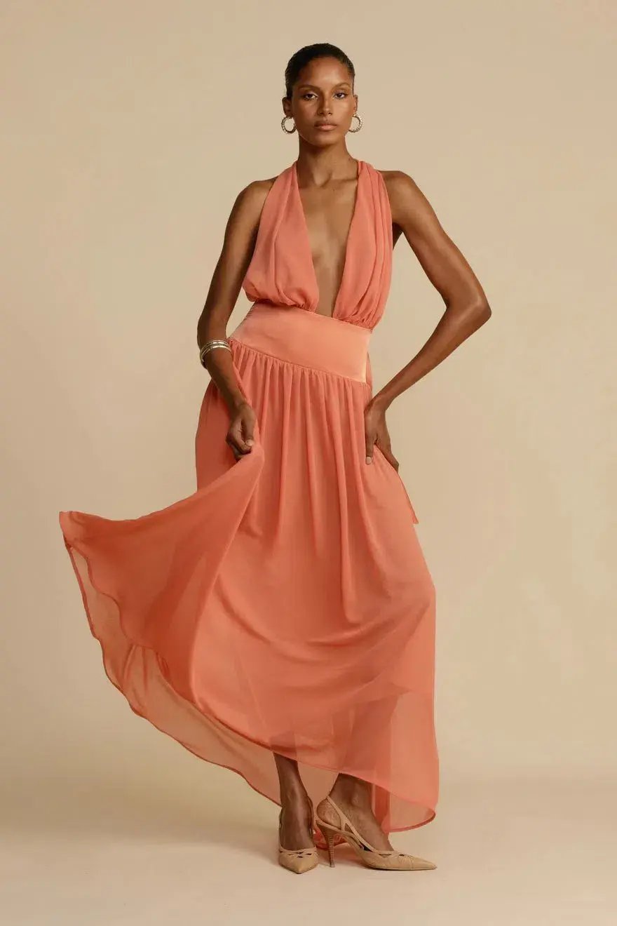 Arcina Ori Selena Maxi Dress Coral Size XS / Size AU 6 photo 4