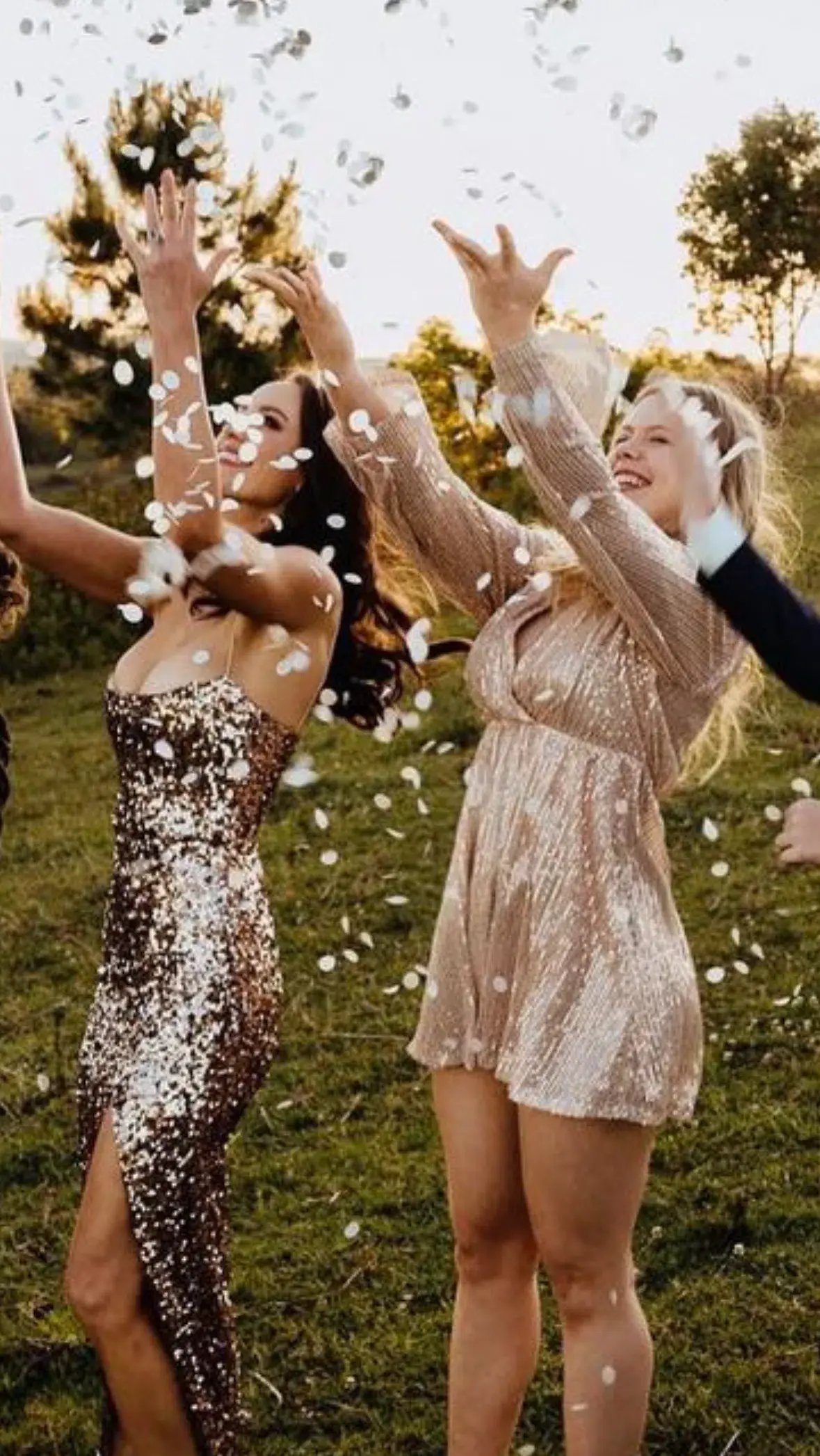 Love Nookie Confetti Gown Rose Gold Size 8 photo 6