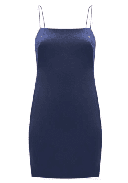 Gauge81 Bima Open Back Satin Mini Dress Blue Size 8 photo 4