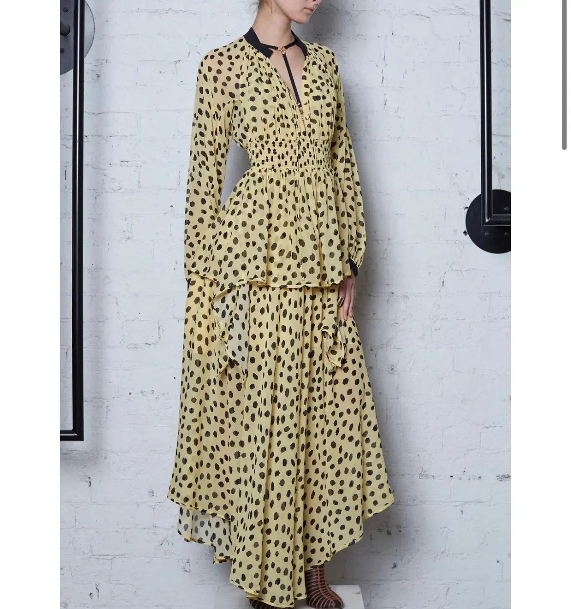 Ecology Layered Dress Black Spot Size 6 photo 3