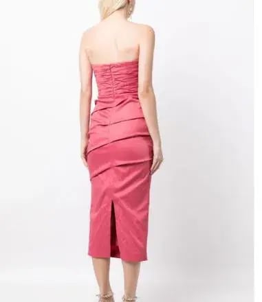 Rachel Gilbert Cheri Dress in Pink Size 10 photo 3