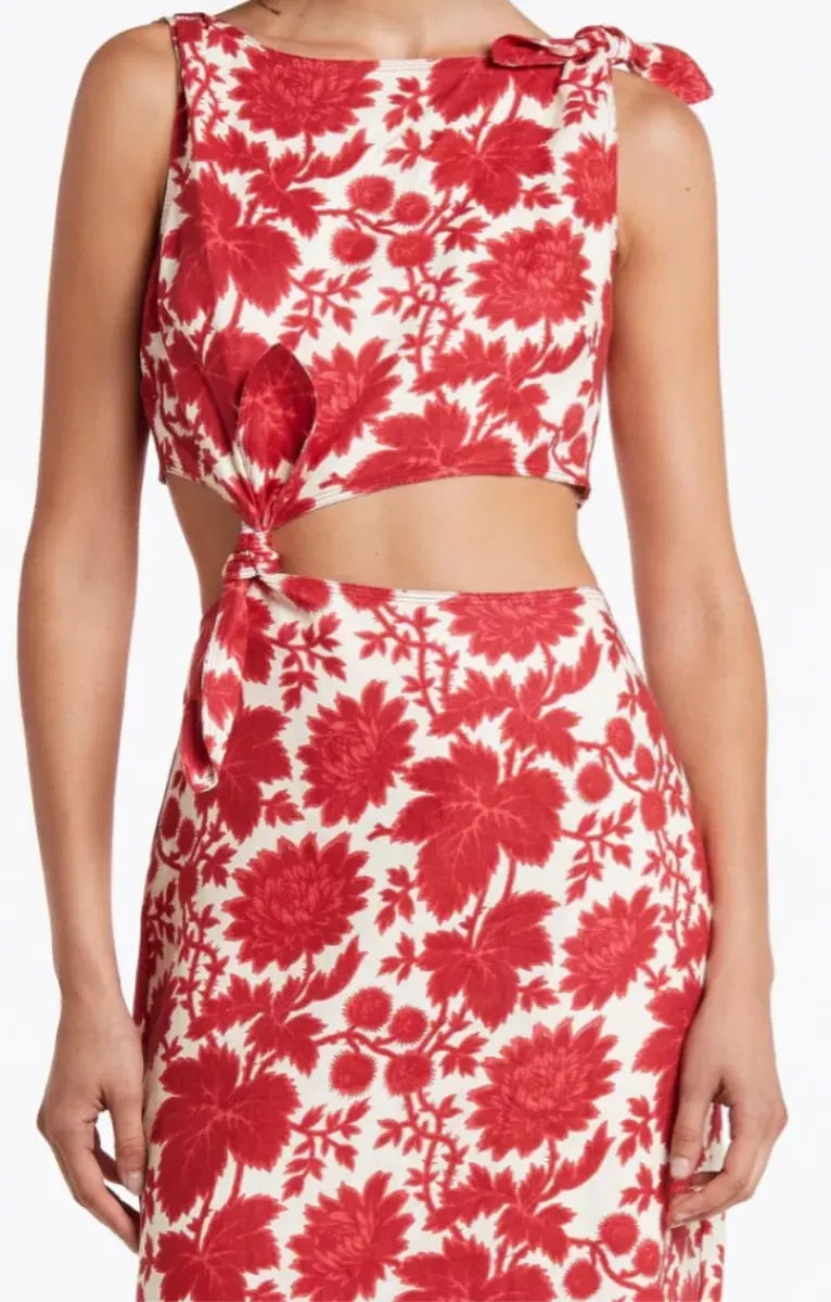 Sir the Label Cinta Knot Dress Valentina Print Size 0 / AU 6 photo 2
