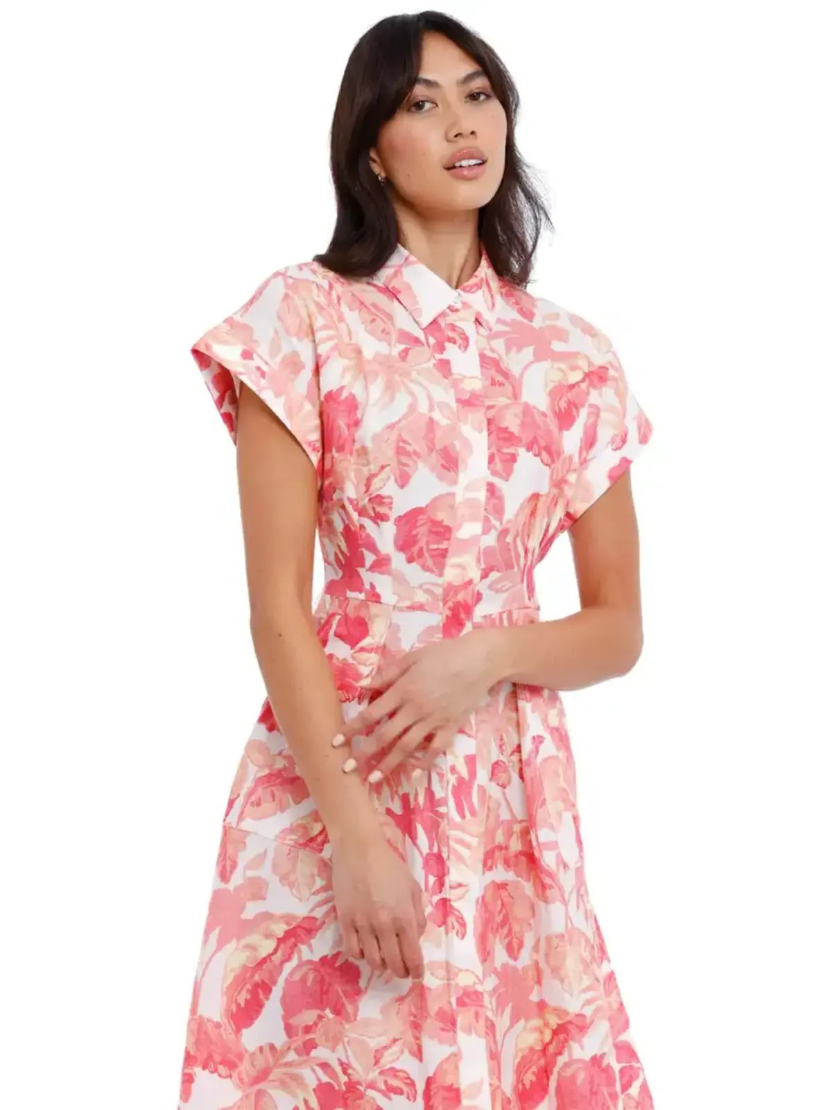 Rebecca Vallance Tropicale Midi Dress in Pink Size AU 10 photo 3