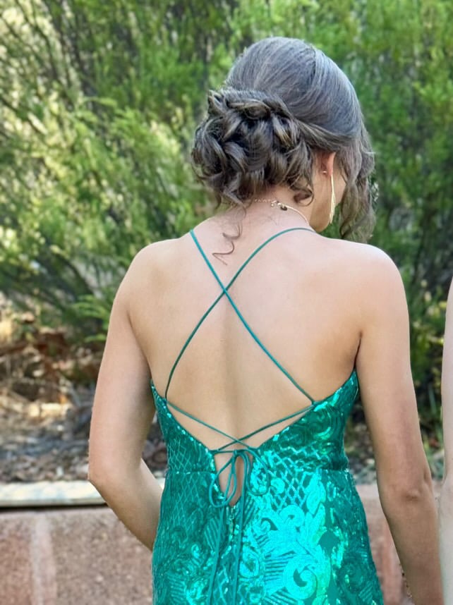 Bariano Mia Lace Up Gown photo 3