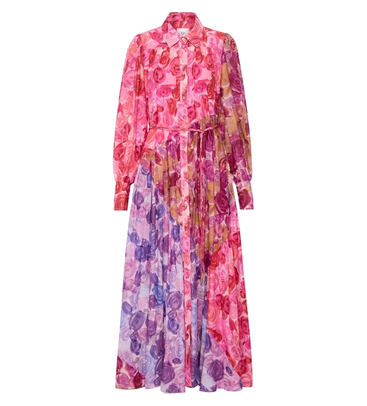 Aje Collisions Smock Maxi Dress Multi Floral Size 10 photo 4