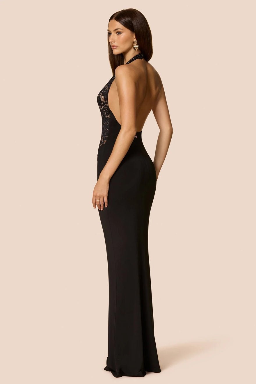 Nookie Lennox Halter Gown - Black photo 2