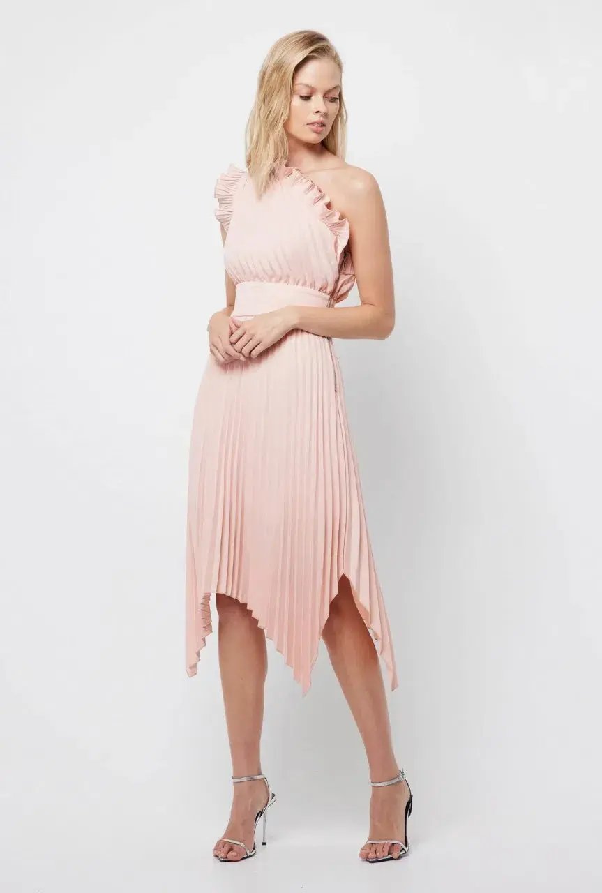Mossman The Lady Like Midi Dress in Blush Size 16 photo 9