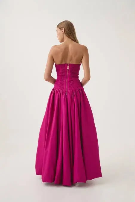 Aje Violette Bubble Hem Maxi Dress Pink Size 4 photo 3