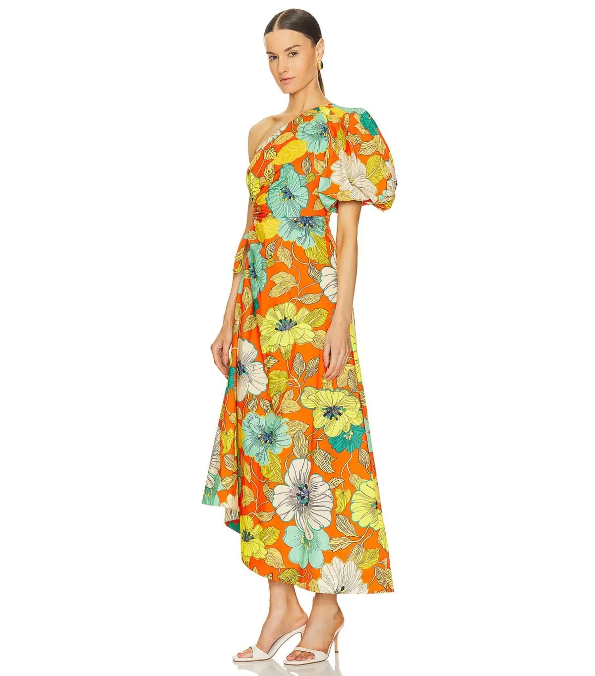 Alemais Piato Midi Dress in Marigold Size AU 8 photo 2