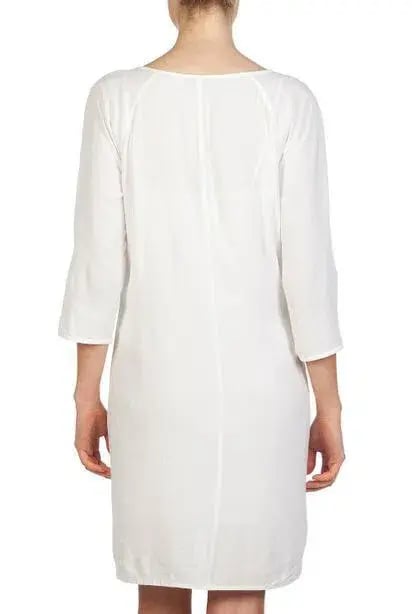 Country Road Lattice Trim 3/4 Sleeve Kaftan Shift Dress White Size 10 photo 3