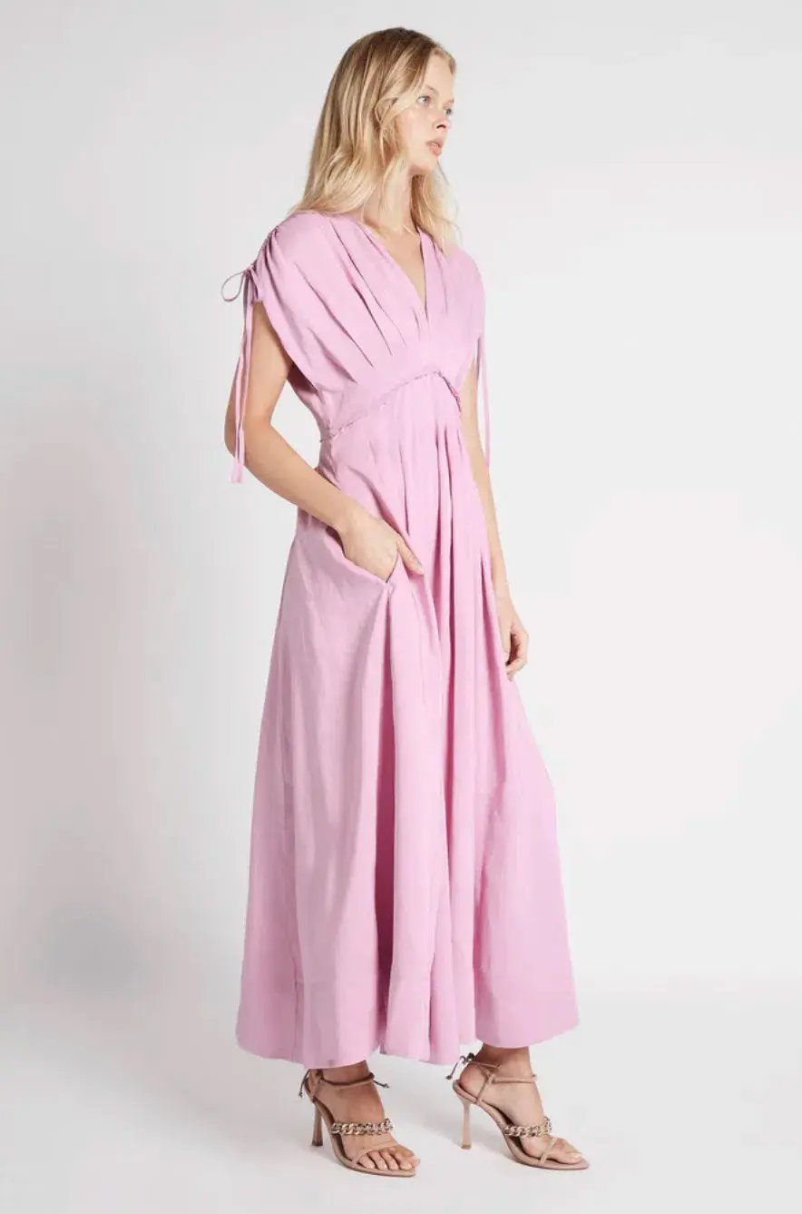 Aje Cosmos Midi Dress Pink Size AU 12 photo 2