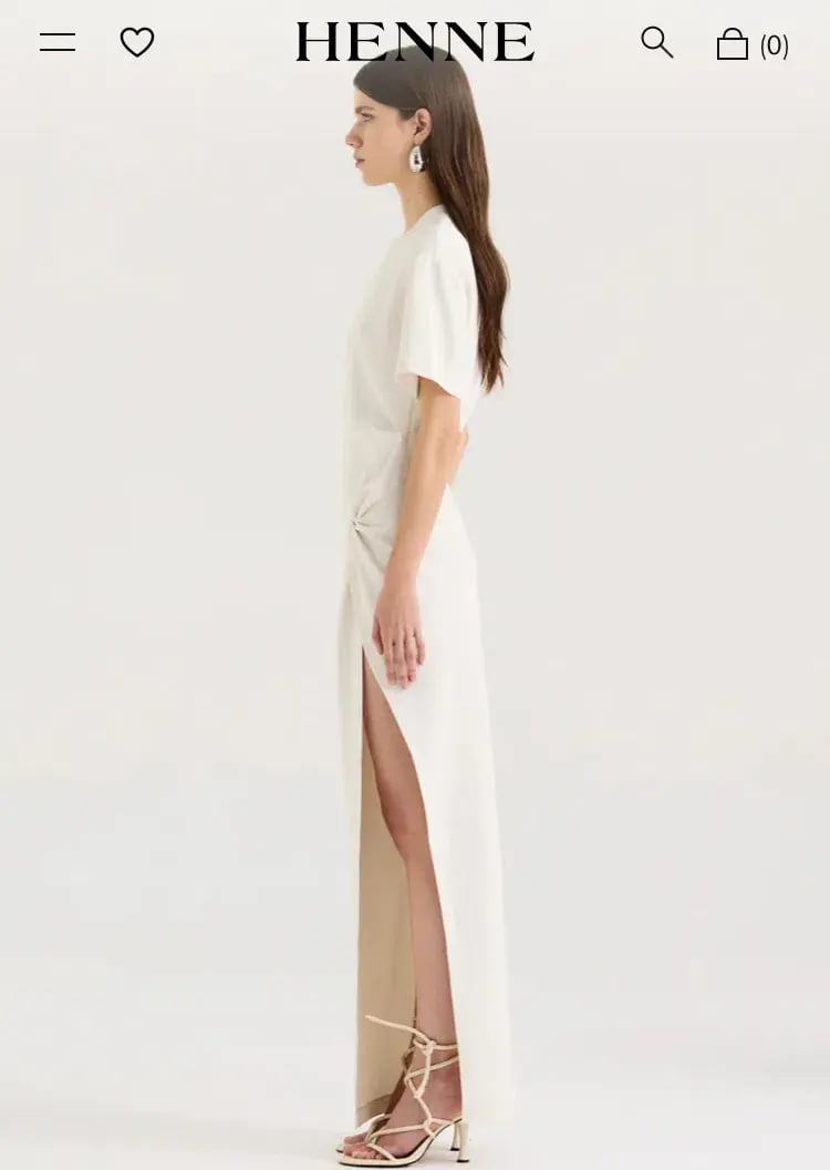 HENNE Avila Dress - Cream Size 14 photo 8