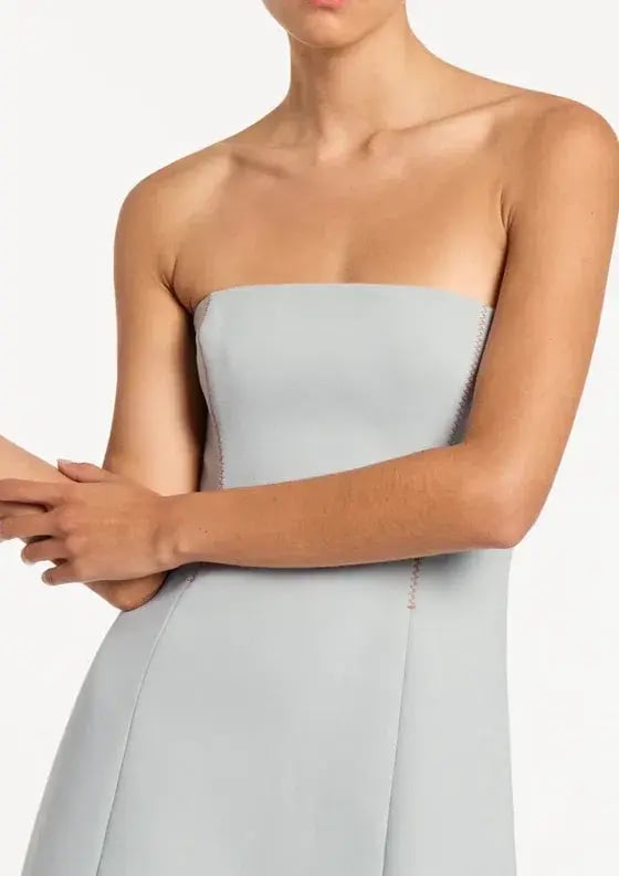 Sir The Label Sandrine Mini Dress Ice Blue Size 10 photo 2