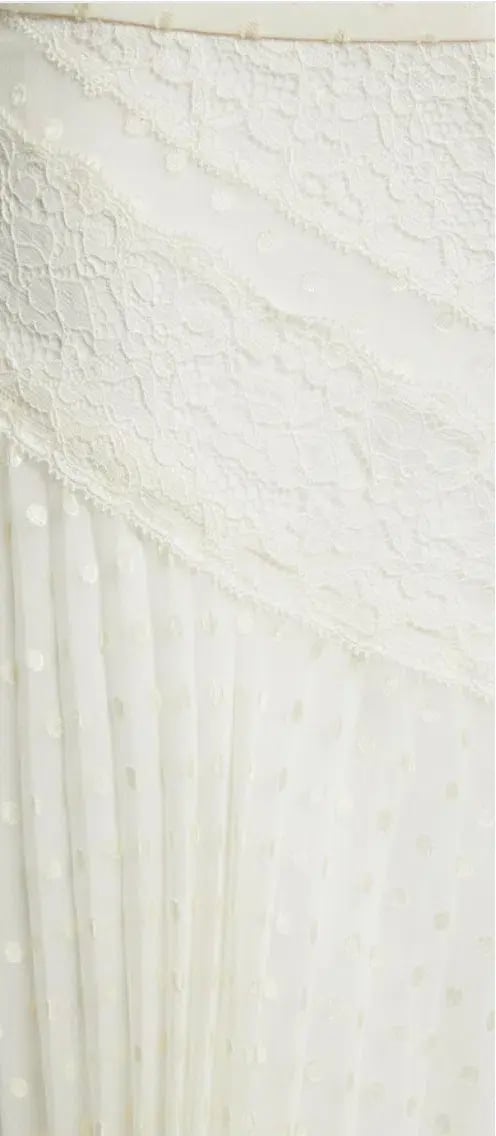 Zimmerman Espionage Lace Panelled Skirt Cream AU 8 photo 2