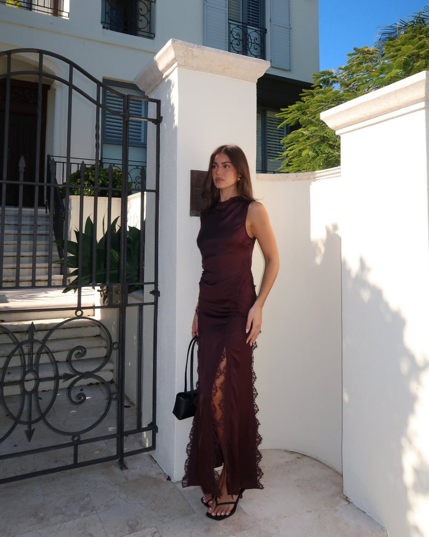 Shona Joy Allegra lace panelled maxi dress photo 3