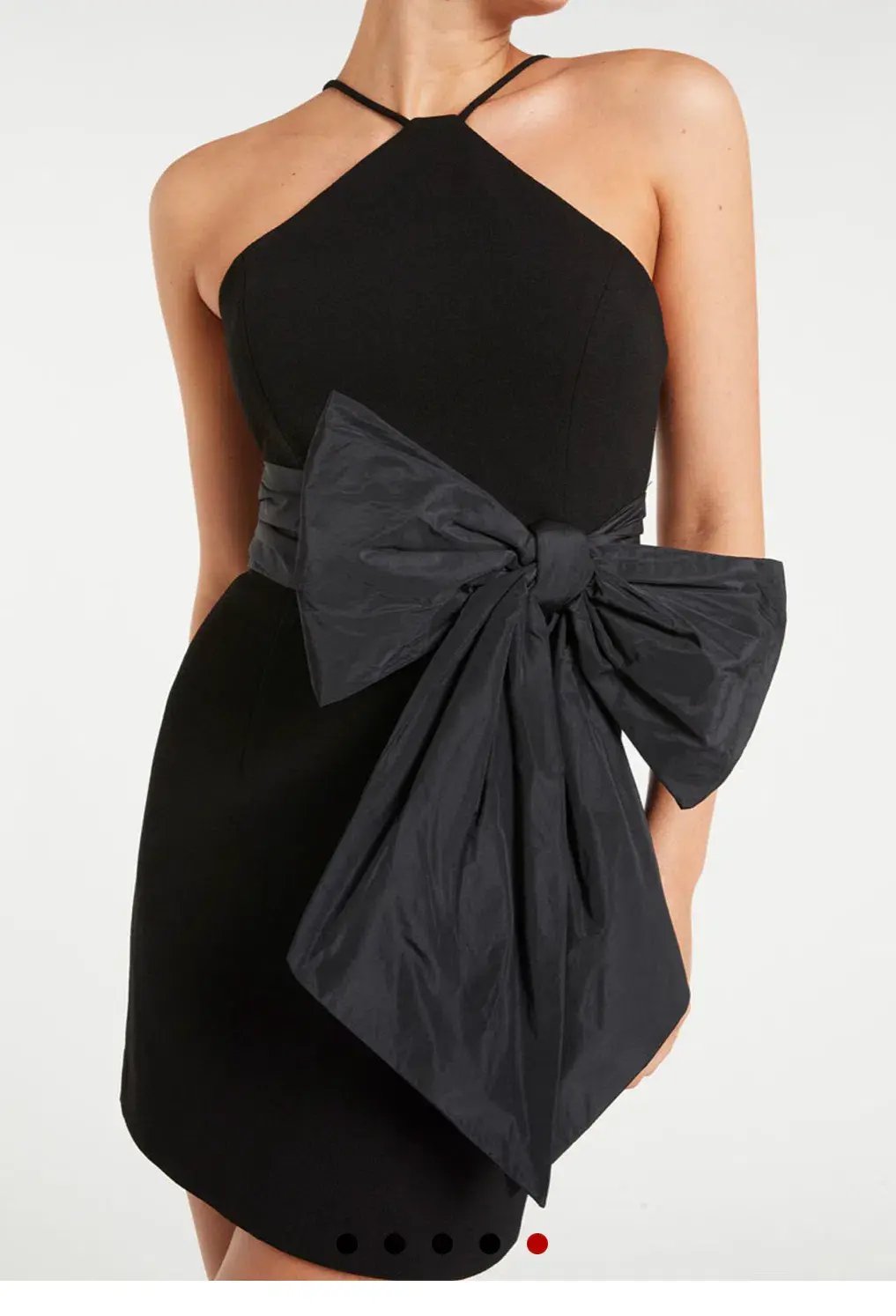 Rebecca Vallance Grace Bow Mini Dress Black Size 10 photo 4