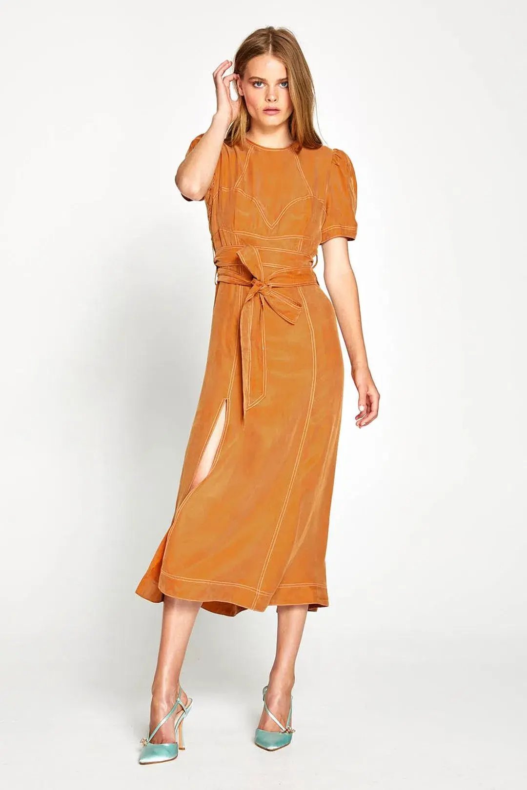 Alice McCall Eyes on You Midi Dress Brown Size 8 photo 2