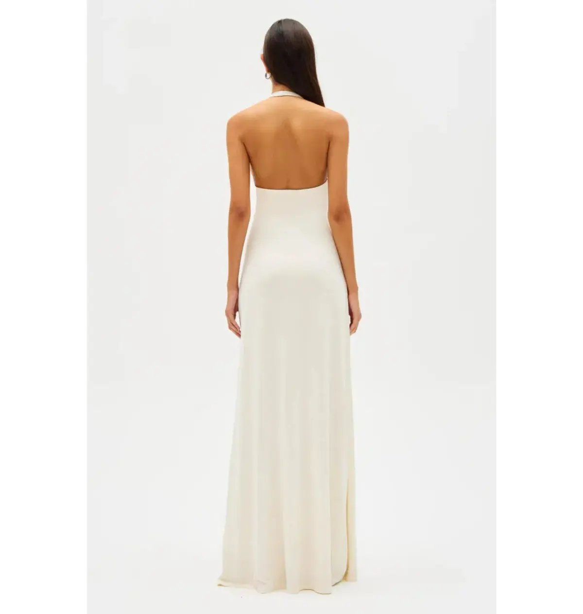 MISHA Jennifer Cupro Maxi Dress Ivory Size 6/XS photo 2