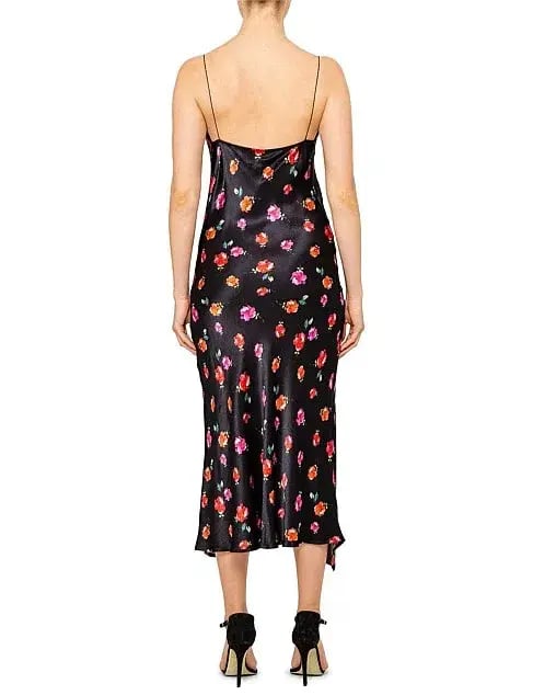 Bec & Bridge Floral Midi Dress Black Floral Size AU 6 photo 2
