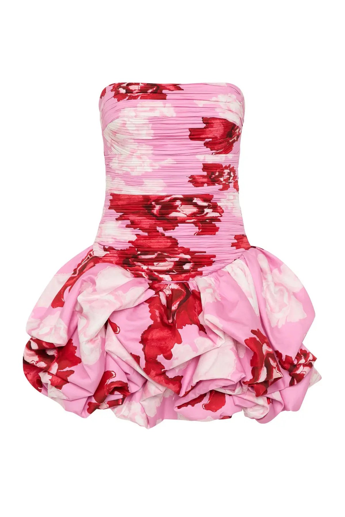 Aje Violette Bubble Hem Mini Dress Pink Boldly Booming Size 8 photo 3
