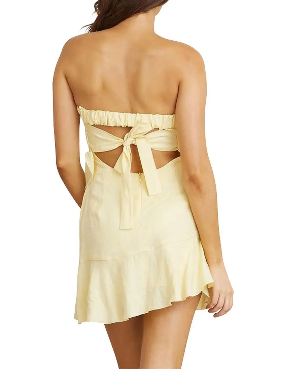 Bec and Bridge Frou Frou Mini Dress Yellow Size 10 photo 2