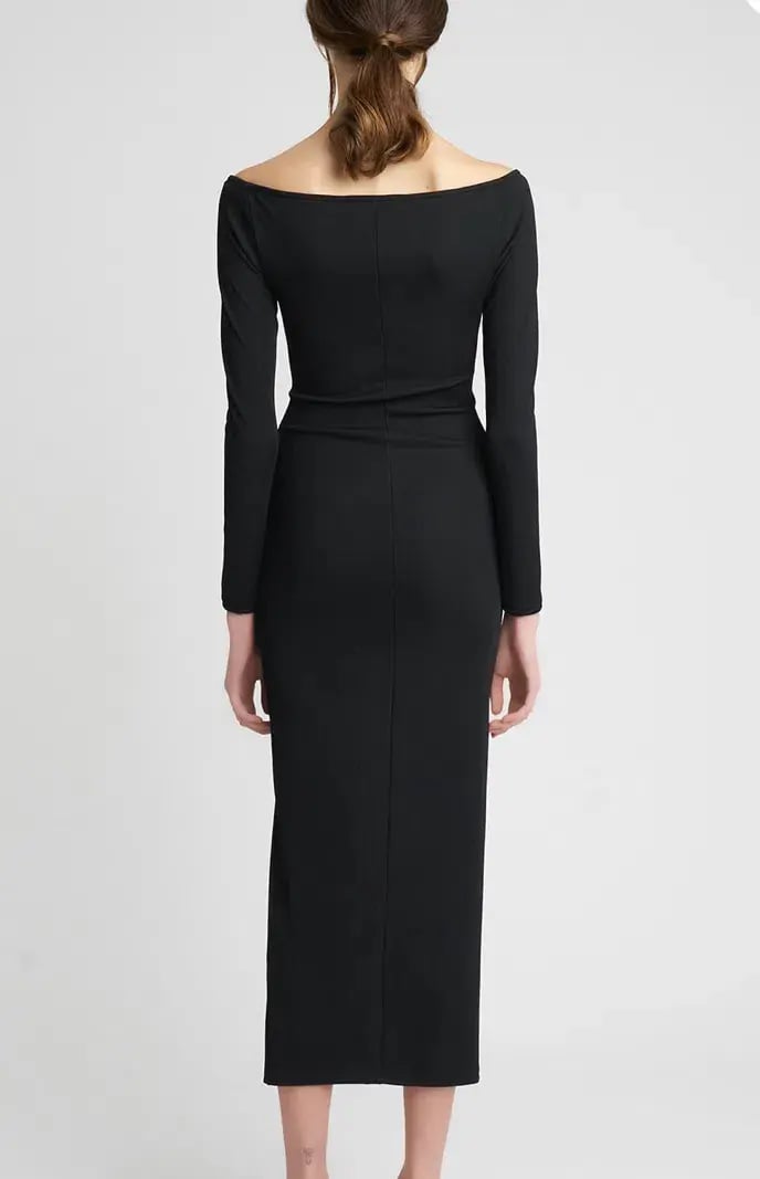 Nicola Finetti Romina Dress Black Size 10 photo 4