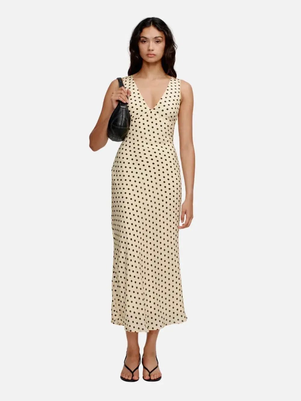 Ownley Tulip Midi Dress Butter Spots Size 8 photo 2