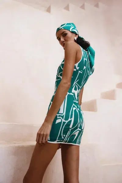 Seven Wonders Giani Mini Dress in green photo 4