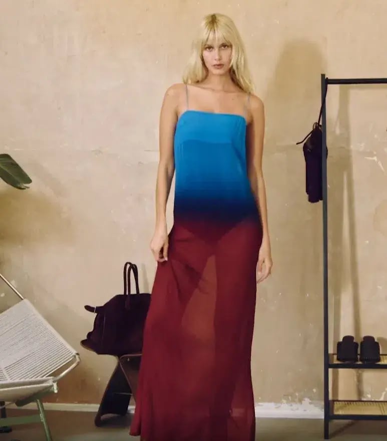 Rat & Boa Arabella Dress Blue/Burgundy Size S / AU 8 photo 2