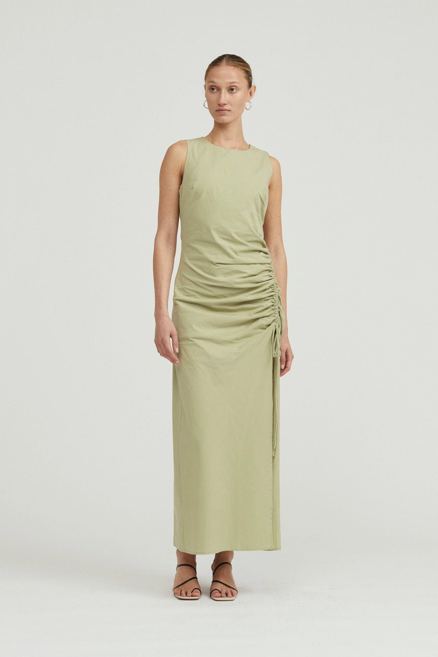 Third Form Drawn Deep Tank Maxi Dress - Sage photo 2