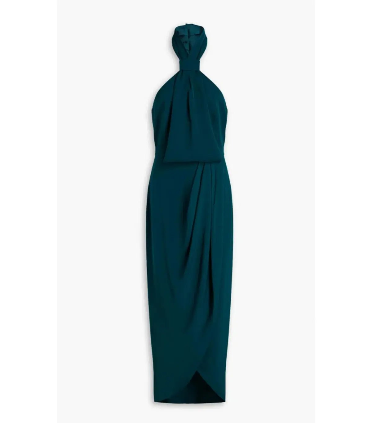 Shona Joy Knot Draped Midi Dress Green Size AU 14 photo 3